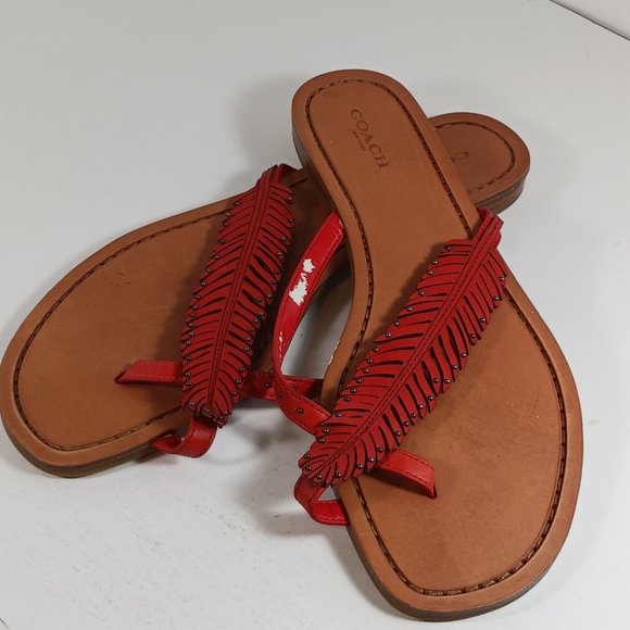 Coach Red Feather Sandals - Picture 12 of 12